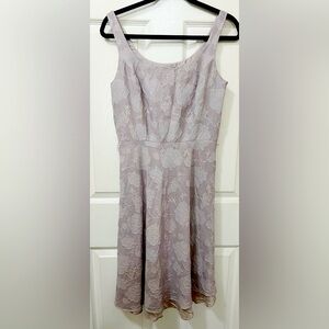 Loft Ann Taylor Silk Elegant Lavender Floral Dress